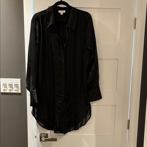Black Sheer Women's Blouse